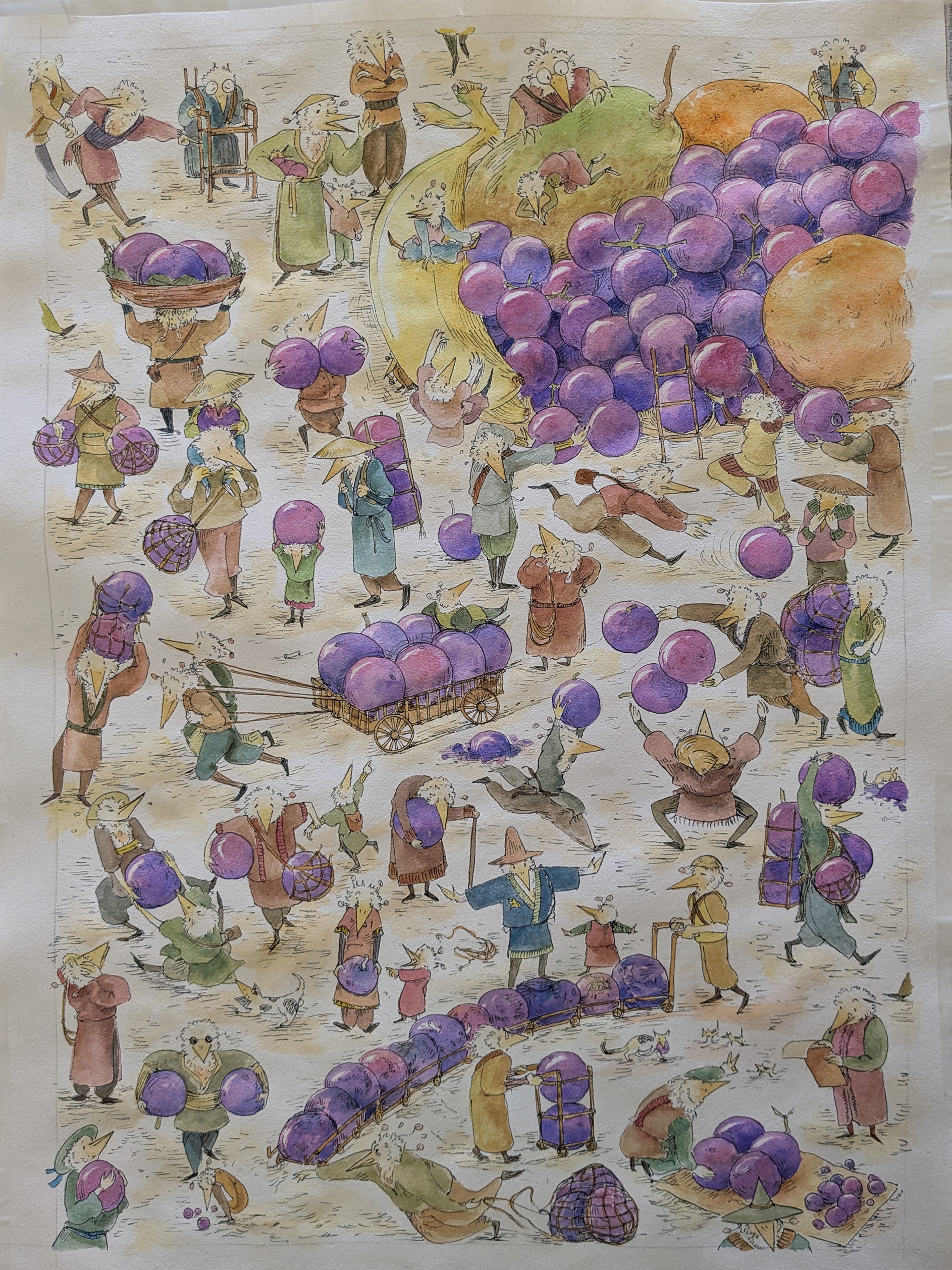 'Angoor' - Watercolor and Ink